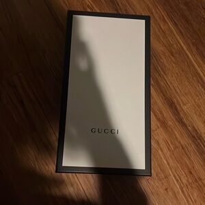 Gucci shoe box and two shoe dust bags